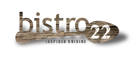 Bistro 22 logo, a wooden spoon shape with the number 22